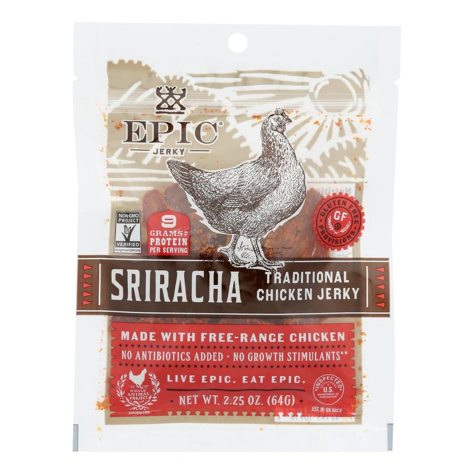 Epic Jerky Bites - Sweet And Spicy Sriracha Tender Beef Steak - Case Of ...