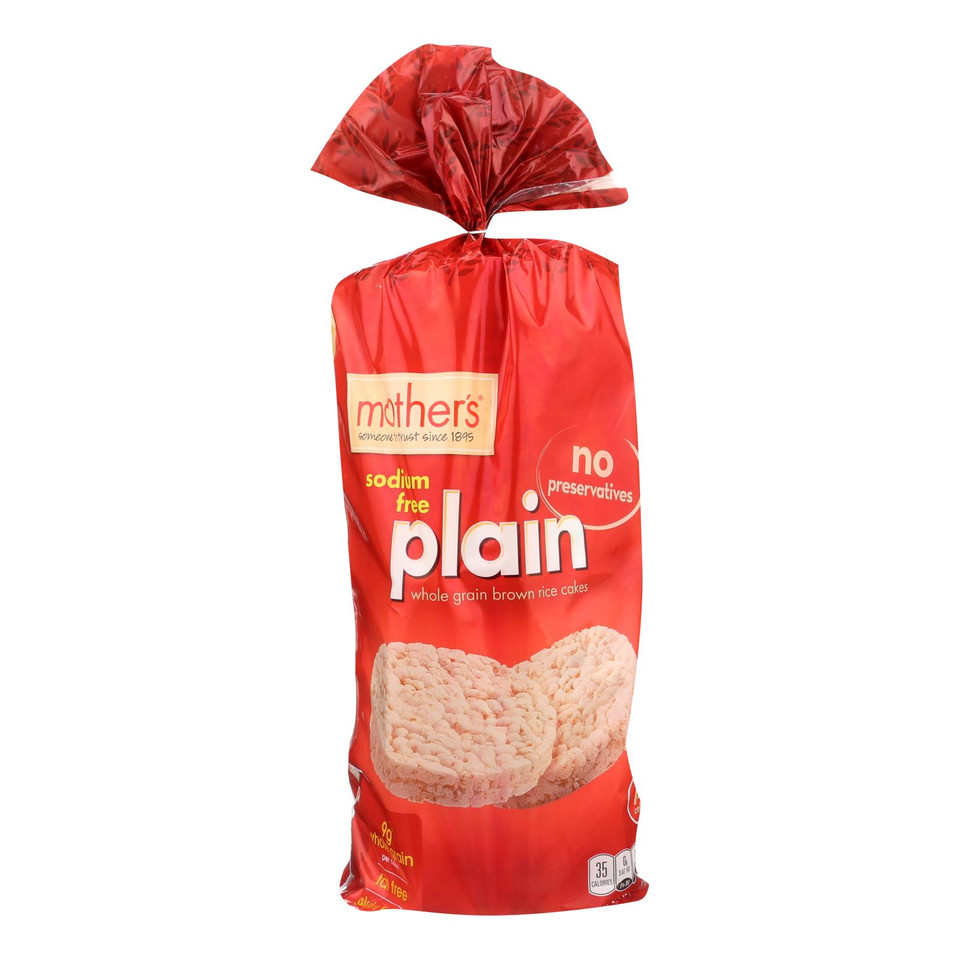 Mother's Whole Grain Rice Cakes Plain Salted Case Of 12 4.5 Oz.
