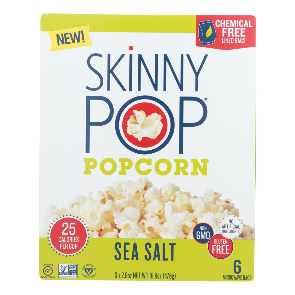 Skinnypop Popcorn Skinny Pop Sea Salt And Black Pepper Case Of 12