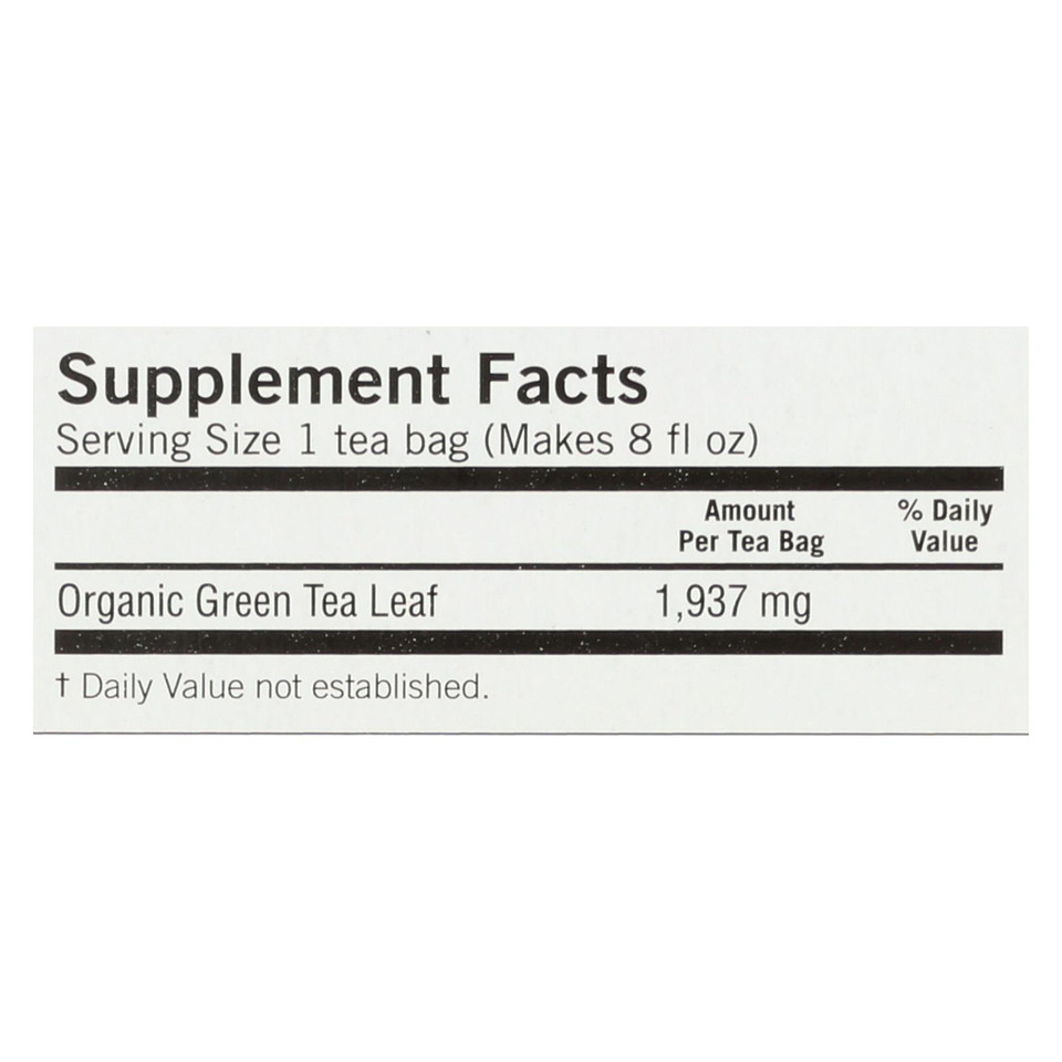 Yogi Organic Pure Green Herbal Tea 16 Tea Bags Case Of 6