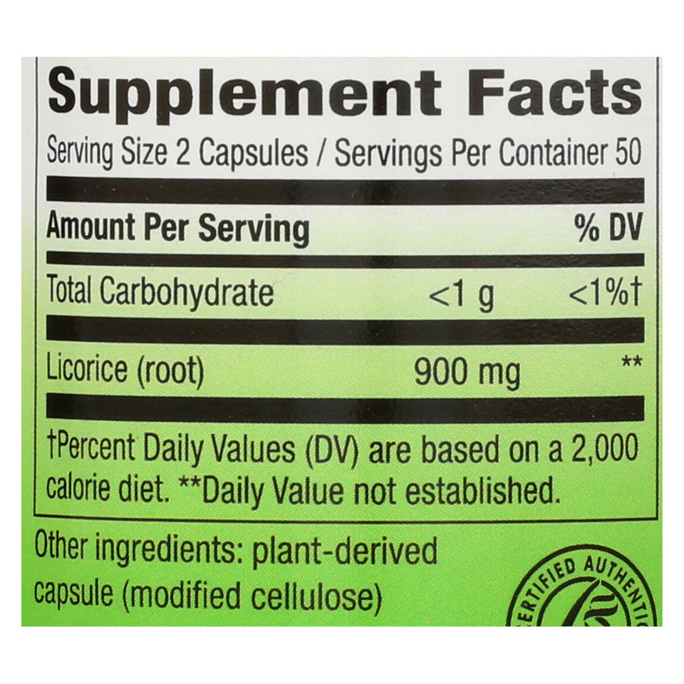 Nature's Way Licorice Root 100 Capsules