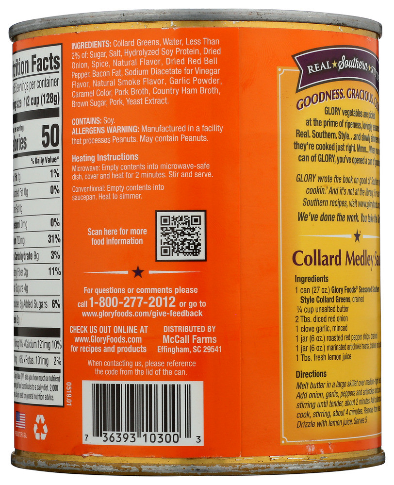 Sylvia's Collard Greens - Case Of 12 - 14.5 Oz.