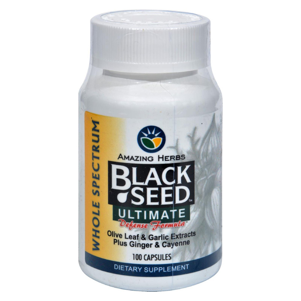 Amazing Herbs Black Seed Fenuzyme Bronc Care - 60 Capsules