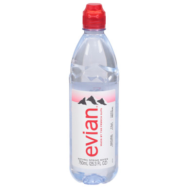 Evian's Spring Water - Spring Water Natural Sport Cap - Case Of 12-25.4 ...