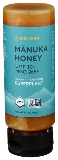Melora Honey Mnuka Umf 10+ Sqzbt - 12.00 OZ - Pure Modern Living