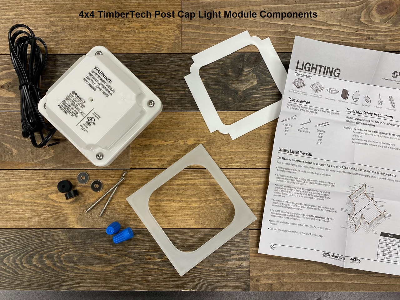 4x4 TimberTech Post Cap Light Module Kit