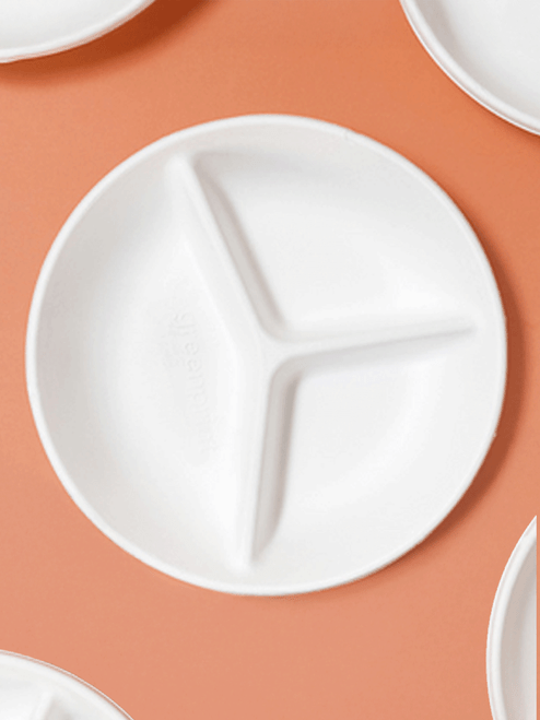3 Compartment Compostable Plate - 200/cs