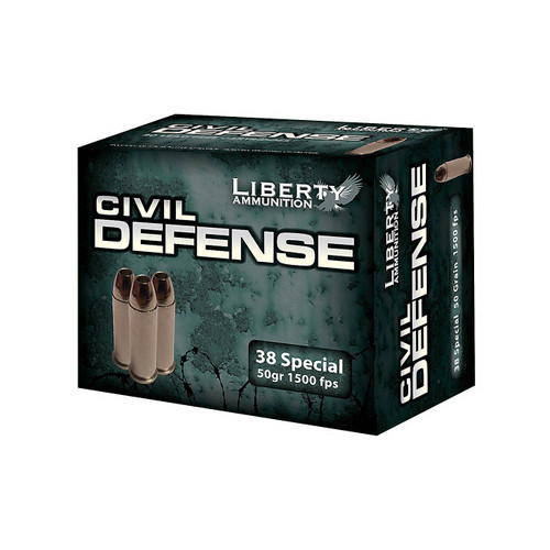 Liberty Ammunition Civil Defense .38 Special Handgun Ammunition - 20 Rounds