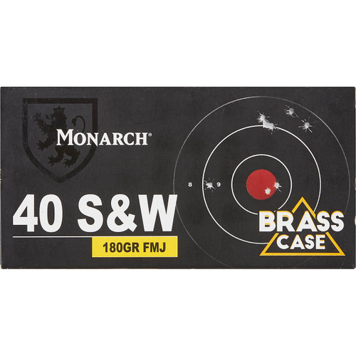 Monarch .40 S&W 180-Grain Pistol Ammunition - 50 Rounds