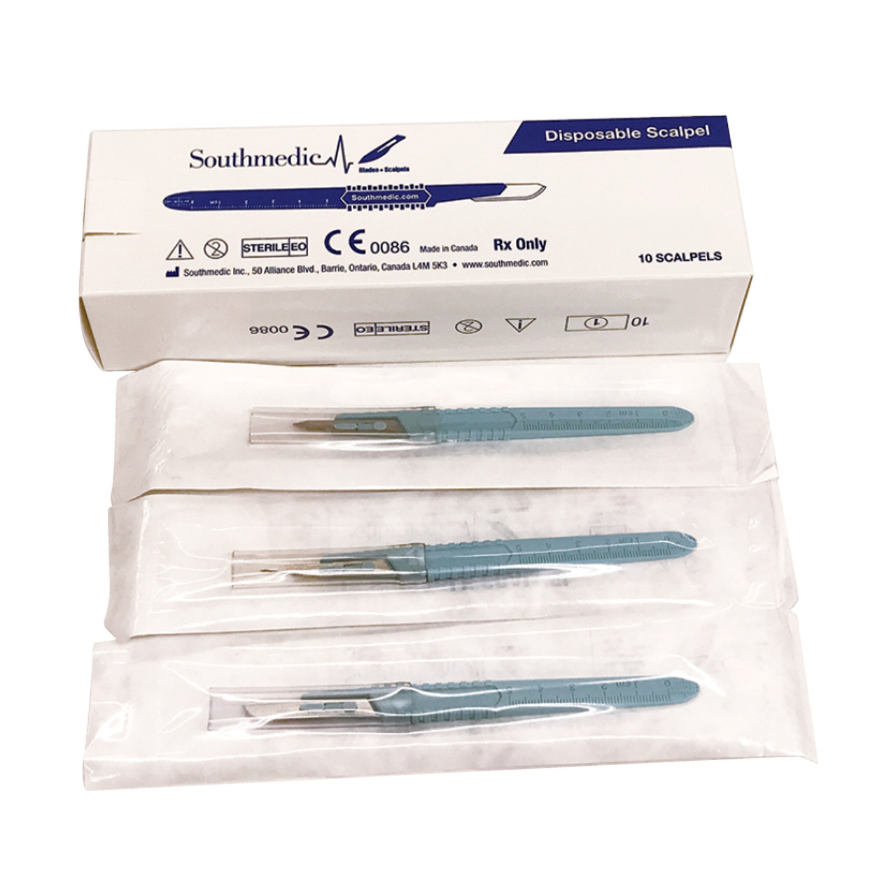 Southmedic Polymer Coated Disposable Scalpels, Box of 10 - Delasco