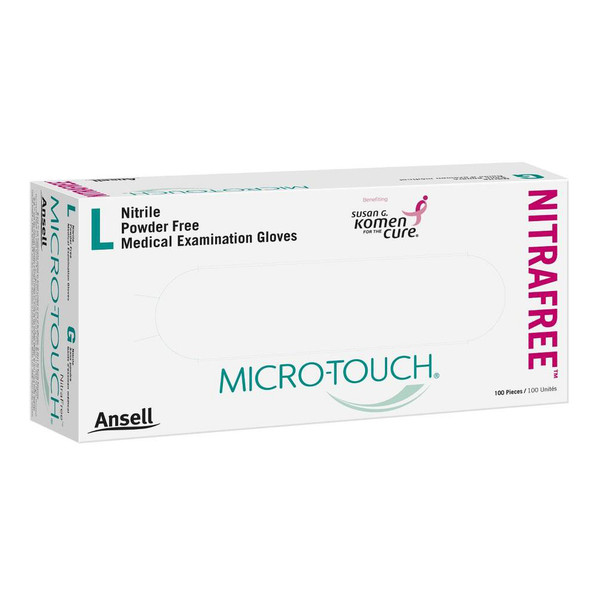 Ansell Micro-Touch® NitraFree™ Pink Gloves, Box of 100