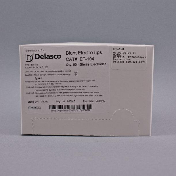 Delasco ET-104 Sterile ElectroTips blunt