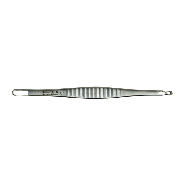 Delasco CE-12 Schamberg comedone extractor, regular, 1 pinched end, 1 squared end