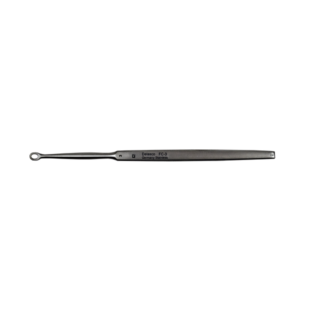 Delasco FC-3 Fox Curette 5.5 in Straight 2.9mm X 4mm Oval