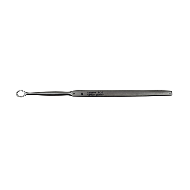 Delasco FC-5 Fox Curette 5.5 in Straight 5mm X 7mm Oval