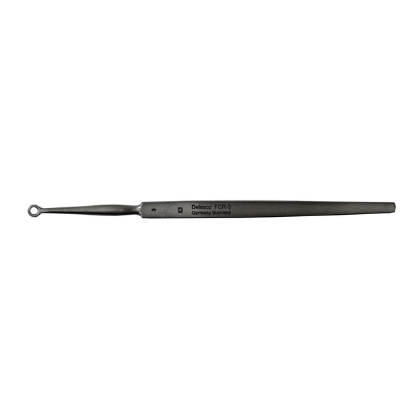 Delasco FCR-3 Fox Curette 5.5 in Straight 3mm Round