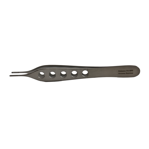 Delasco FA-SPF Adson Forceps 4.75 in Straight 1.5 Mm 1x2 Teeth W/Platform