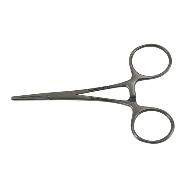 Delasco H-117 Hartman Mosquito Hemostat 3 3/4", 1x2 Teeth, Straight
