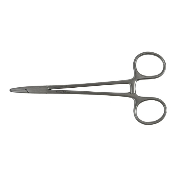 Delasco B-13S Baumgartner Needle Holder 5.5 in Straight 2 mm Serrated
