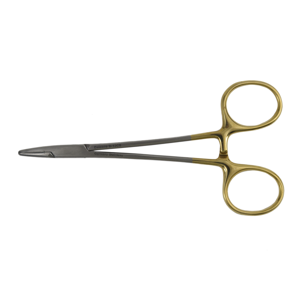 Delasco B-13CS Baumgartner Needle Holder 5.5 in Straight 2 Mm Serrated Tungsten Carbide