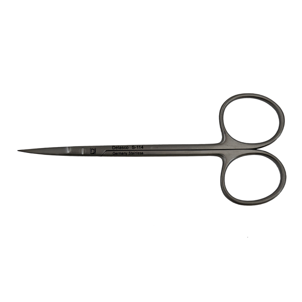 Delasco S-114 Iris Scissors 4 in Curved 20mm Sharp/Sharp