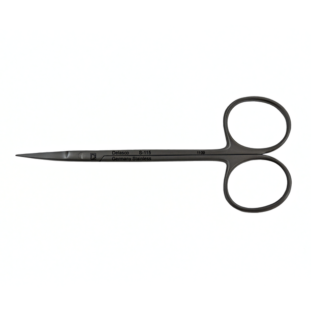 Delasco S-115 Iris Scissors 4 in Straight 20mm Sharp/Sharp