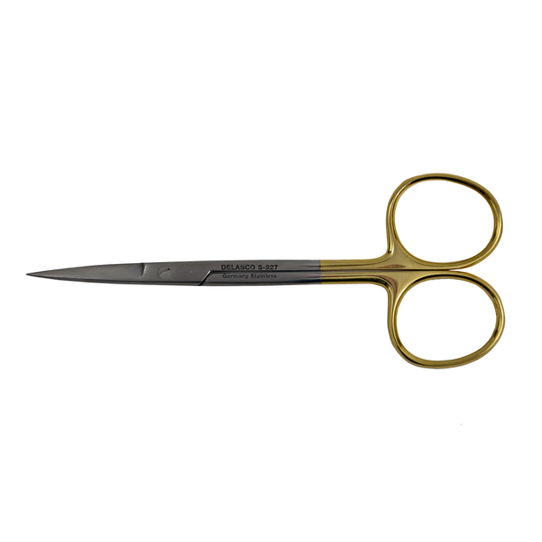 Delasco S-927 Iris Scissors 4.5 in Straight 25mm Sharp/Sharp Tungsten Carbide