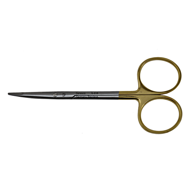 Delasco S-938 Kilner Scissors 4.5 in Curved 25mm Blunt/Blunt Tungsten Carbide