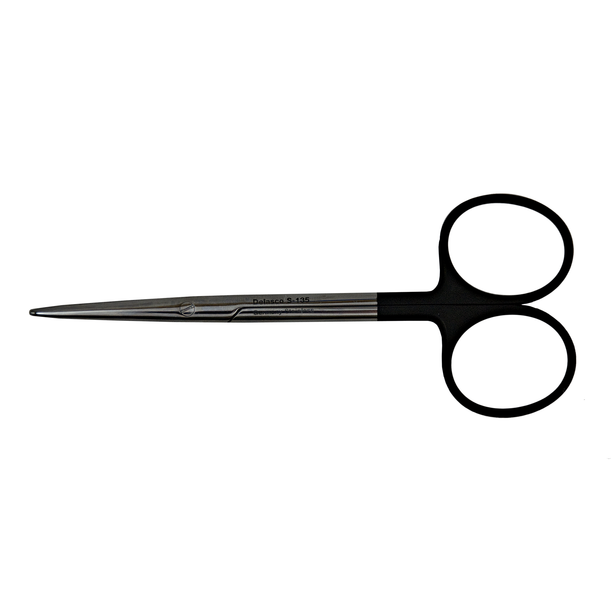 Strabismus Supercut Scissors 4 1/2" Straight, One Blade Serrated, Blunt/Blunt Tips, Stainless Steel