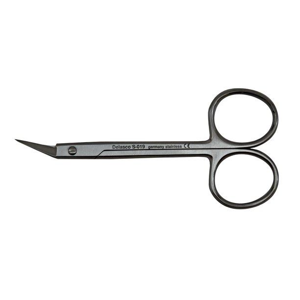 Delasco S-019 O'Brien suture scissors, angled w/sharp points