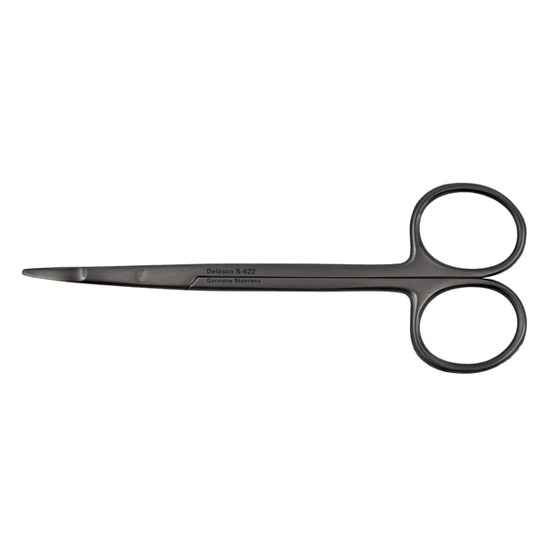 Delasco S-622 Ragnell Scissors, 5" (12.5cm), Curved, Flat Tip, Blunt/Blunt, Stainless Steel