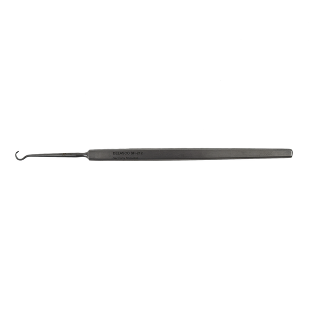 Delasco SH-212 Frazier Skin Hook 5 in Shepherd's Hook 3.5mm Dia. Single, Sharp