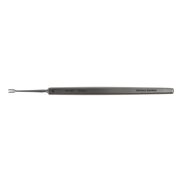 Delasco SH-162 Guthrie Skin Hook 4.75 in Straight Hook 1mm Dia. X 1.5mm Wide 2 Prong, Sharp