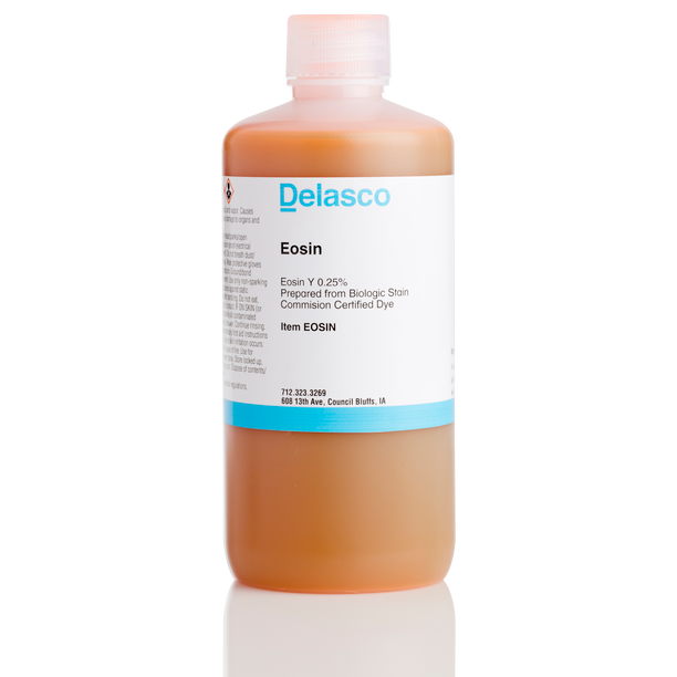 Delasco EOSIN Eosin Histologic Stain, 500 mL