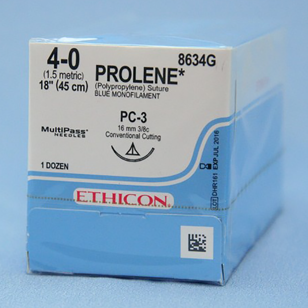Ethicon, Polypropylene, 4-0, Blue, 18"