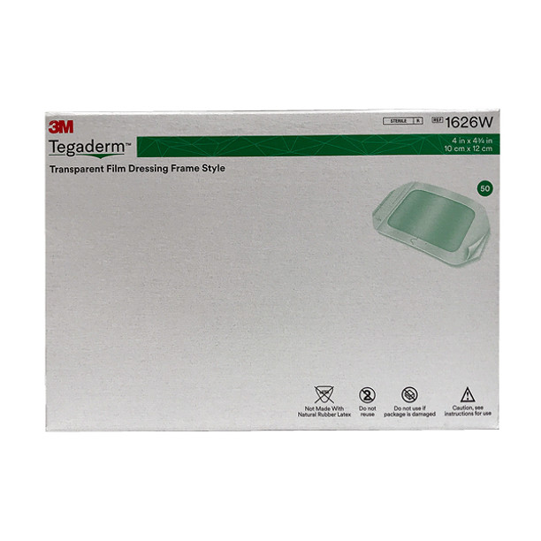 Tegaderm Transparent Film Dressing, 4" x 4 3/4", Box of 50