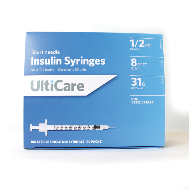 UltiCare 09459 0.5ml 31 G x 5/16 in. (8 mm) Syringe with Needle