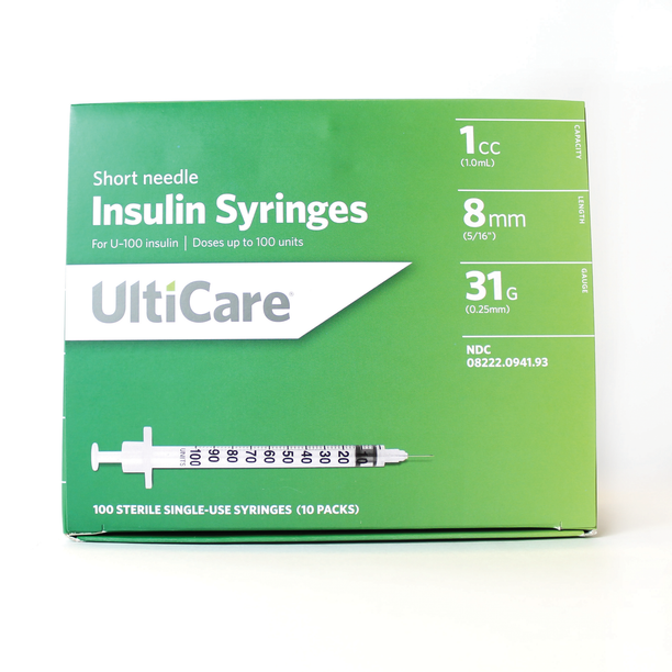 UltiCare 09419 1 ml 31 G x 5/16 in. (8 mm) Syringe with Needle