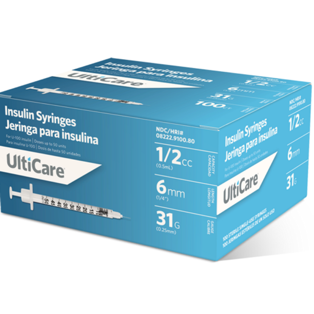 UltiCare 0.5ml 31 G x 15/64 in. (6 mm) Syringe with Needle