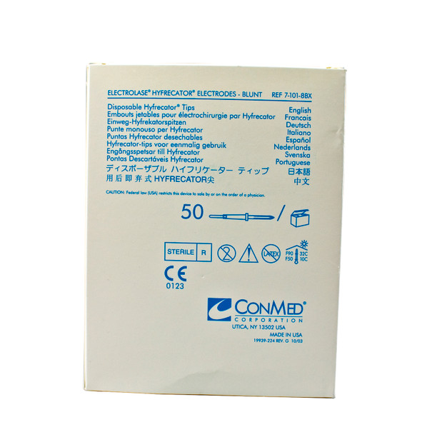 ConMed 7-101-8BX Electrolase Tips, Blunt, Sterile, Box of 50