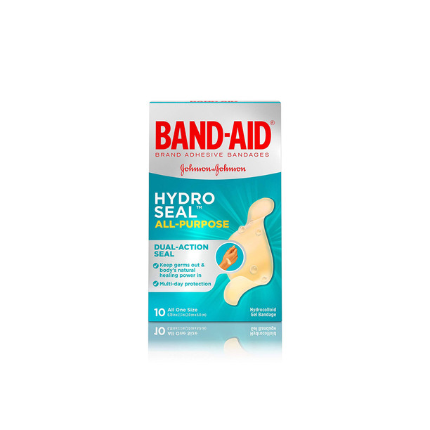 Band-Aid 117297 HydroSeal All-Purpose Bandages, 10 Count