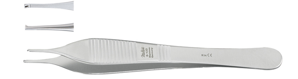 Miltex 6-120 Adson Forceps 4.75 in Straight 1x2 Teeth