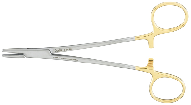 Miltex Mayo-Hegar Needle Holder 6 1/4 in Straight Serrated Tungsten Carbide
