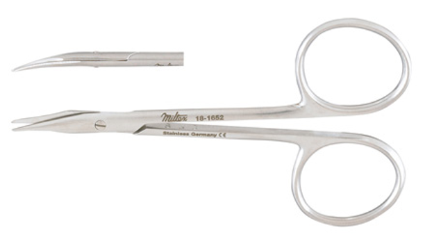 Miltex 18-1652 Gradle Scissors 3 3/4", Curved, Sharp/Sharp, Stainless Steel