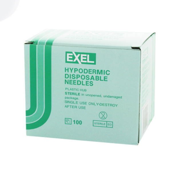 Exel 26414 21G x 1 in. Hypodermic Needle with Plastic Hub, Box of 100 Exel 26414 21G x 1 in. Hypodermic Needle with Plastic Hub, Box of 100