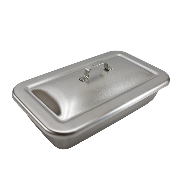 Stainless Steel Tray & Cover, 8 7/8" L x 5" W x 2" D