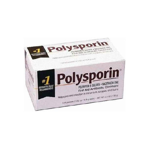Polysporin Ointment, 1/32 oz foil packet, Box of 144