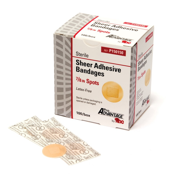 Pro Advantage P150150 Sheer Adhesive Spots, 7/8" diameter, Box of 100