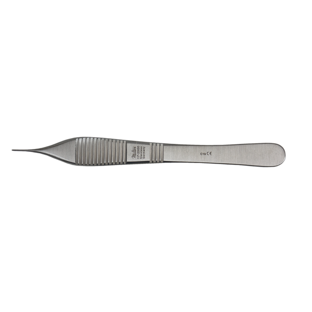 Micro Adson Tissue Forceps, 4.75", Micro Jaw, 0.5mm Wide, 1x2 Teeth, by Miltex