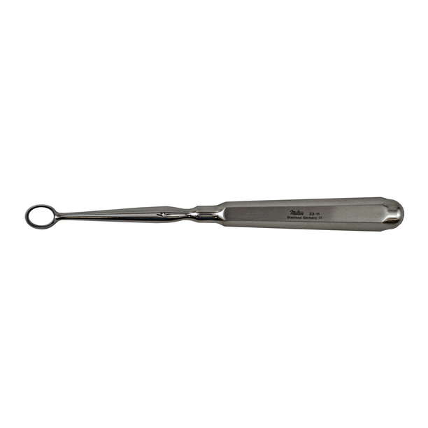 Piffard Dermal Curette, 6.25", Straight, Size 4, Sharp, by Miltex